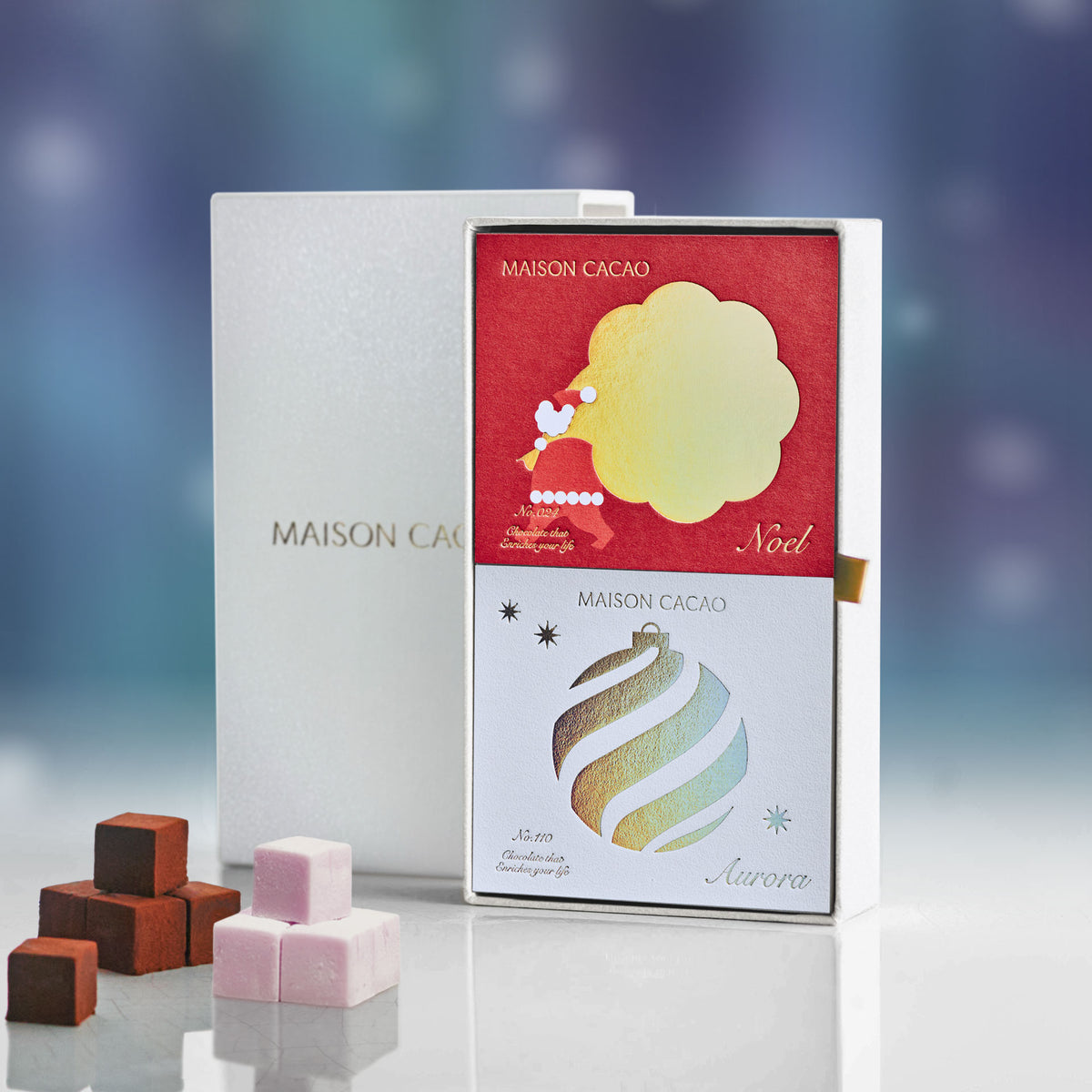 クリスマス限定】生チョコレート あまおう2種ボックス NOEL & AURORA 