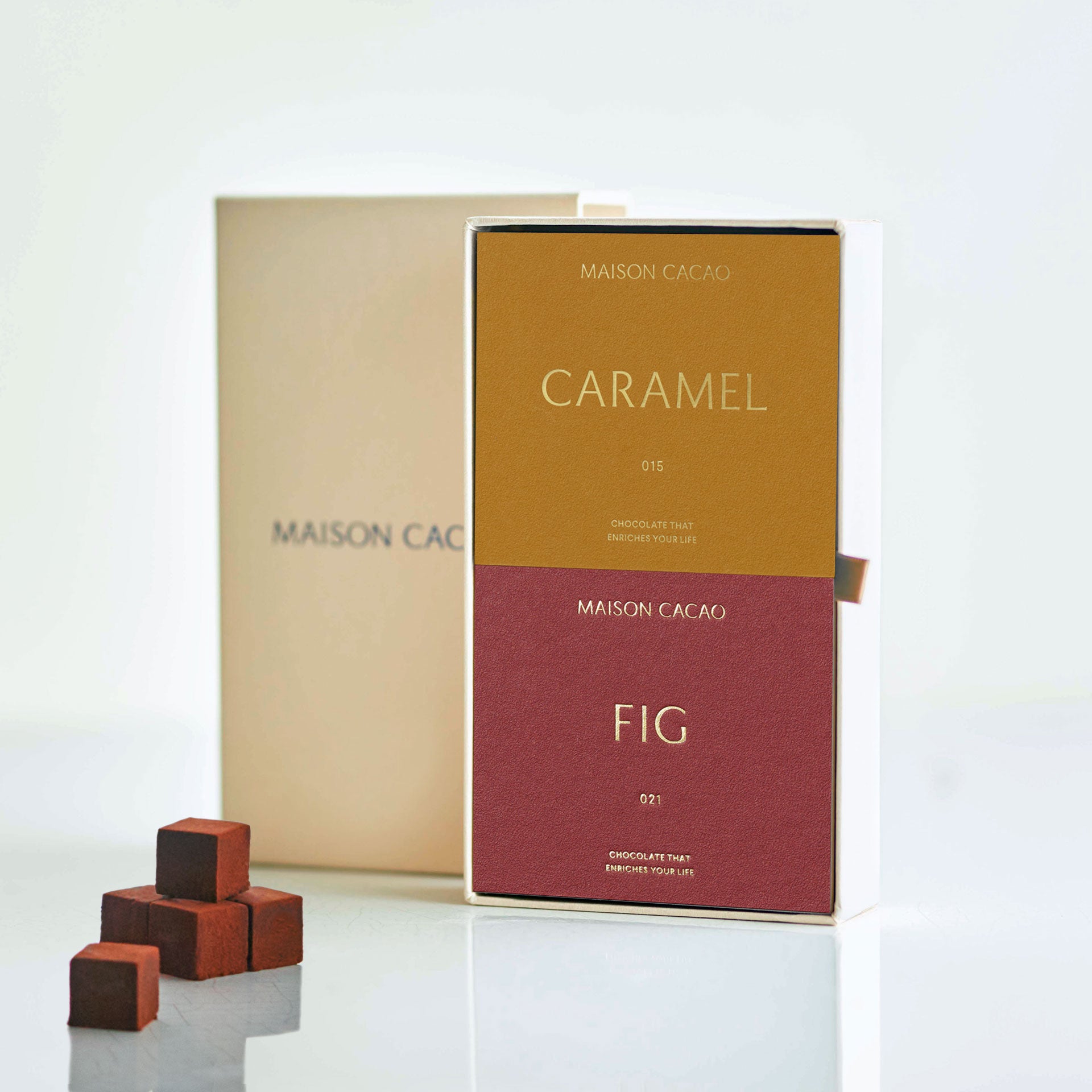 期間限定】生チョコレート2個ボックス CARAMEL & FIG｜メゾンカカオ