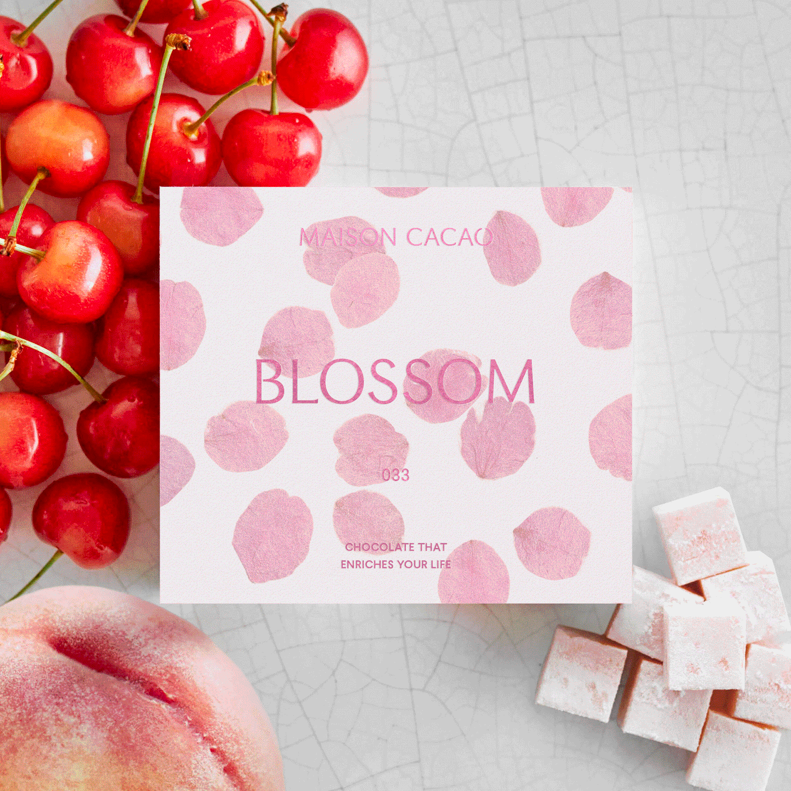 極美品　マリリンムーン　ギャザー&ラッフルシアー ブルゾン　桜色　ピンク Marilyn Moon（マリリンムーン）の「ギャザー＆ラッフルズシアー